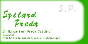 szilard preda business card